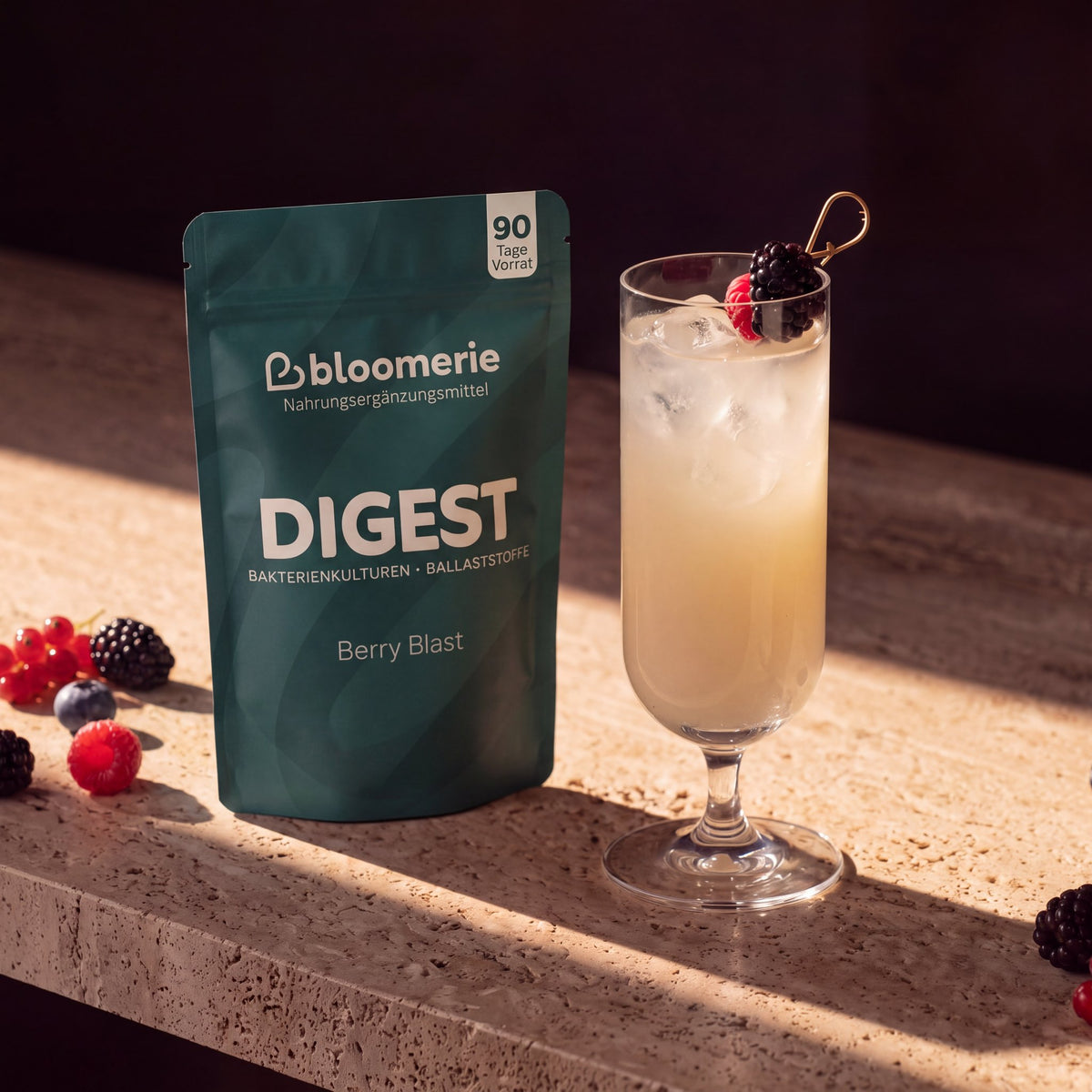 DIGEST 90-Tage-Beutel mit Beeren-Drink an der Bar