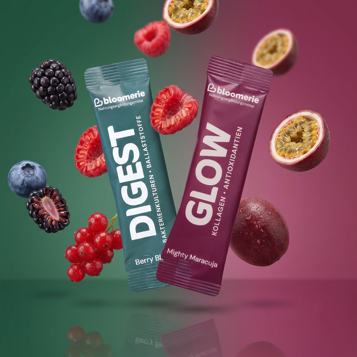 GLOW + DIGEST Bundle: DIGEST und GLOW Sticks mit Beeren und Passionsfrüchten